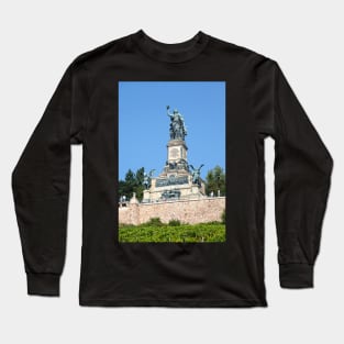 Niederwald Monument, Ruedesheim, Rhine, Rheingau, Hesse, Germany Long Sleeve T-Shirt